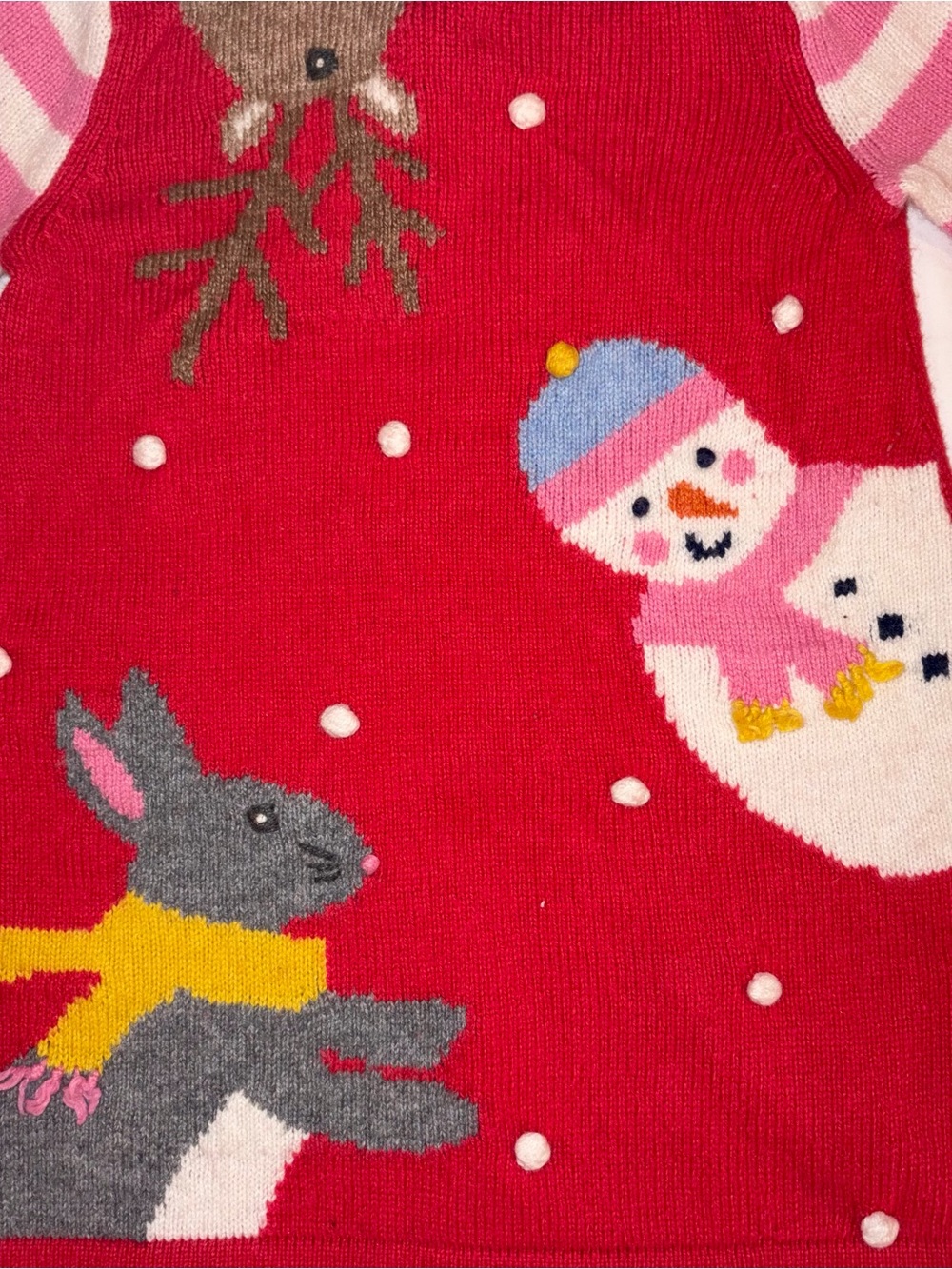 Baby Boden adorable Holiday knit sweater dress sz 6-12 months EUC - Picture 3 of 5